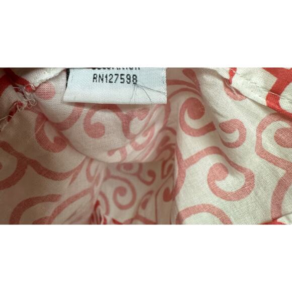 Sweet Lily Red White Embroidered Beaded Tunic Top Size Small - Picture 8 of 9